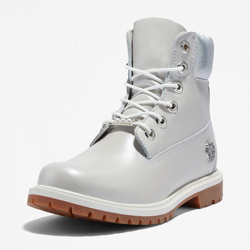 Timberland Heritage 6 Inch Boot for Women in Light Grey