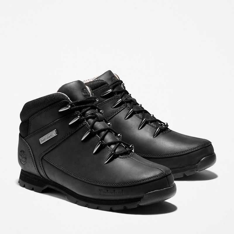 Timberland Euro Sprint Mid Hiker for Men in Monochrome Black