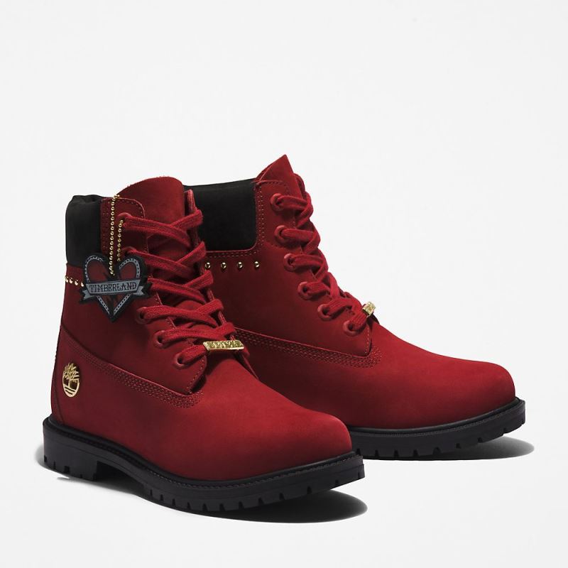 Timberland Heritage 6 Inch Boot for Women in Red