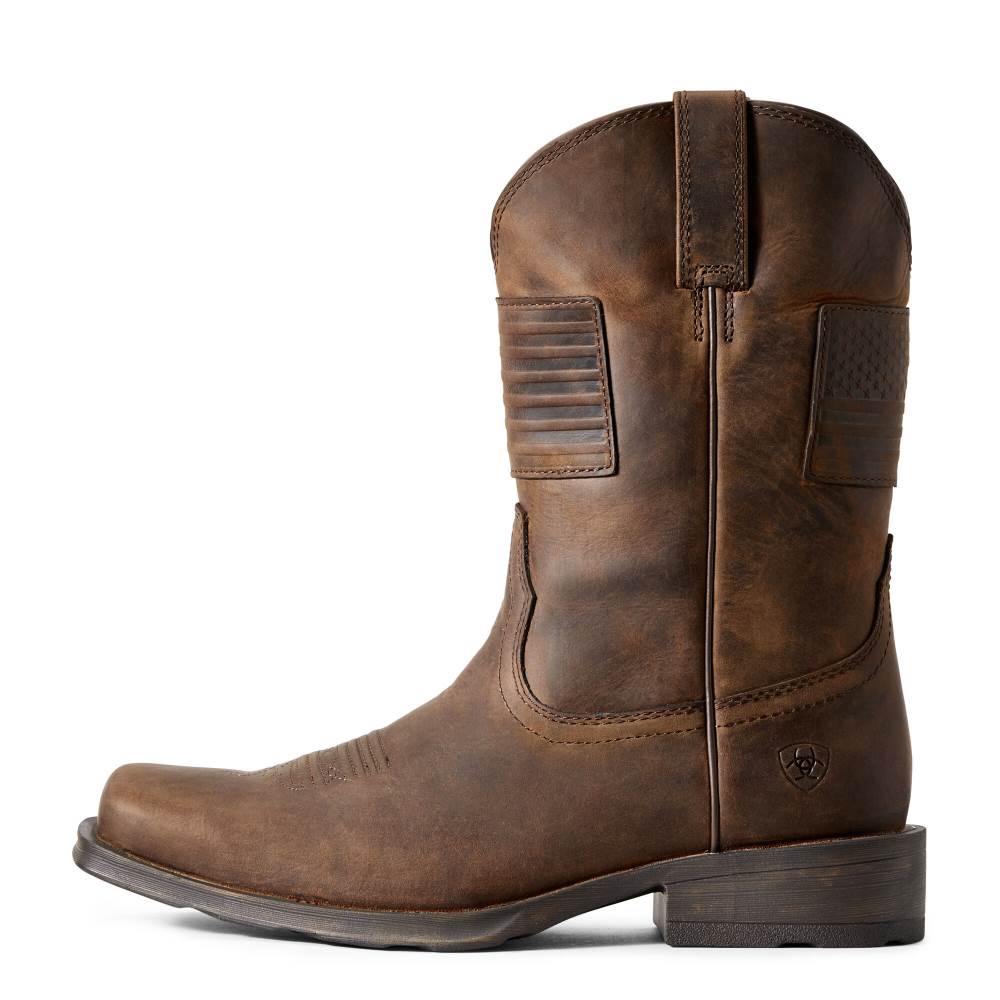 Ariat Rambler Patriot Western Boot - DISTRESSED BROWN