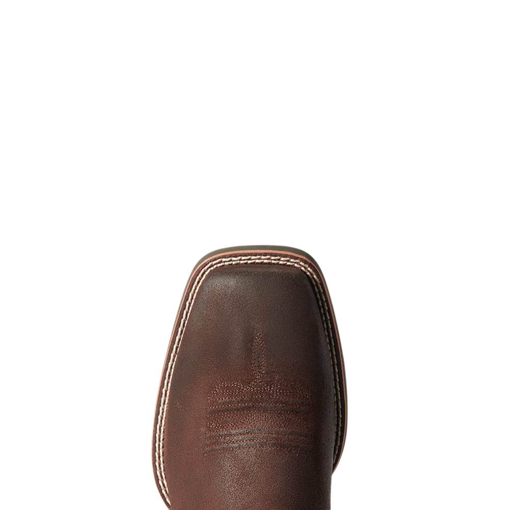 Ariat Sport Cason Western Boot - MAHOGANY SUEDE