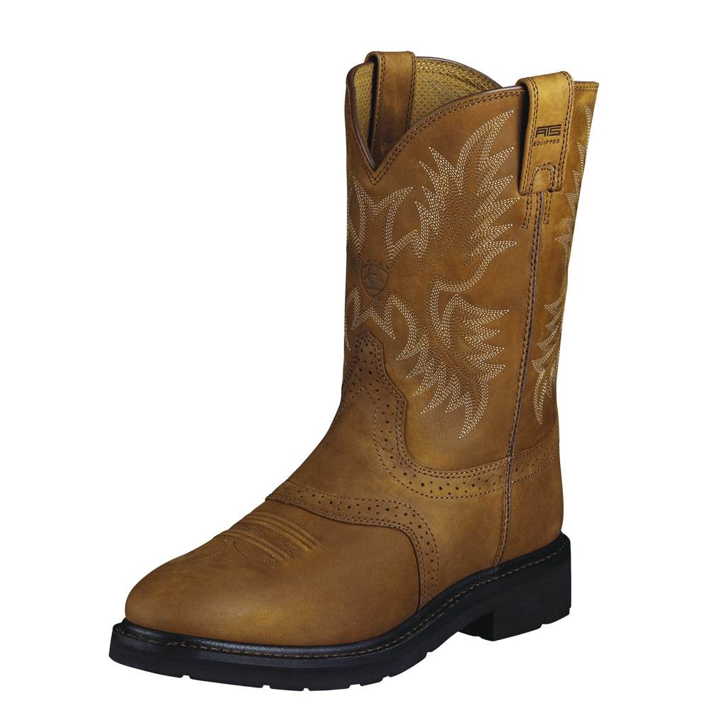 Ariat Sierra Saddle Work Boot - AGED BARK - Click Image to Close