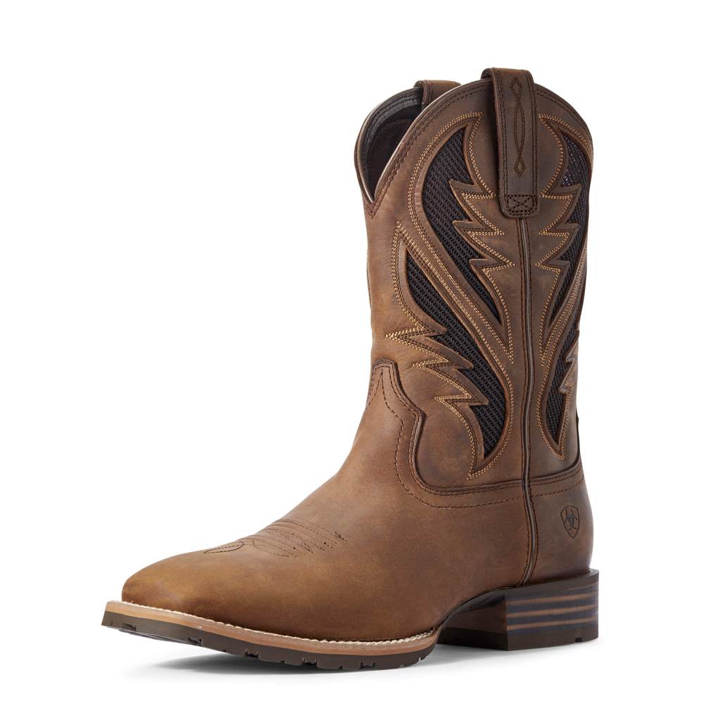 Ariat Hybrid VentTEK Western Boot - DISTRESSED TAN