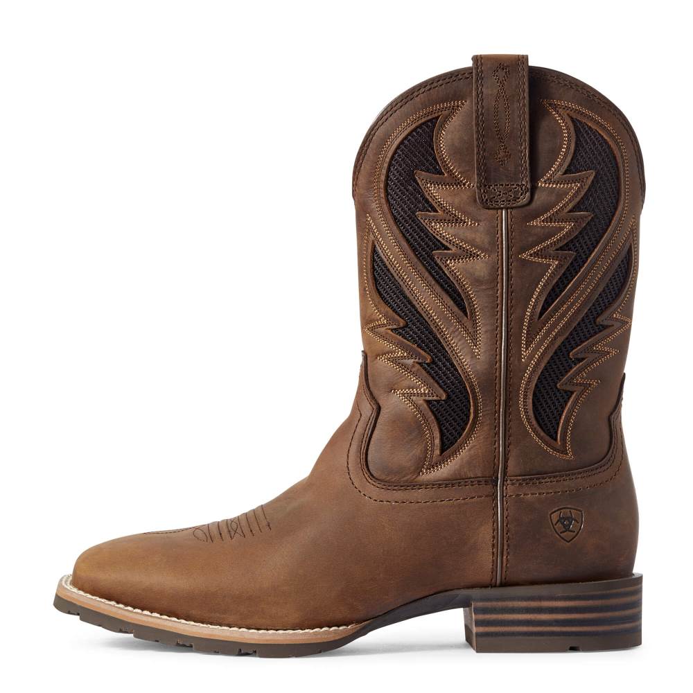 Ariat Hybrid VentTEK Western Boot - DISTRESSED TAN