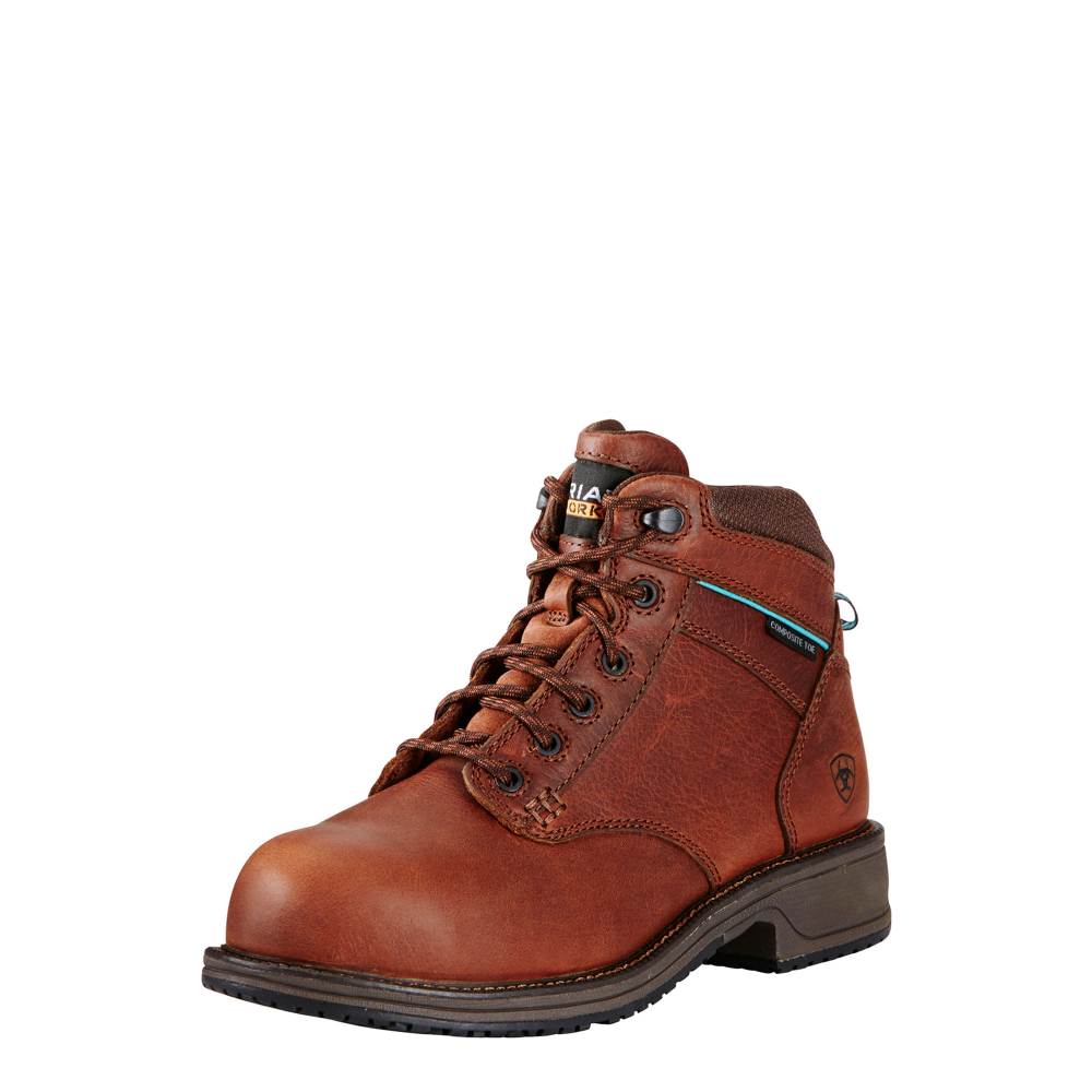 Ariat Casual Work Mid Lace SD Composite Toe Work Boot - NUTTY BROWN - Click Image to Close