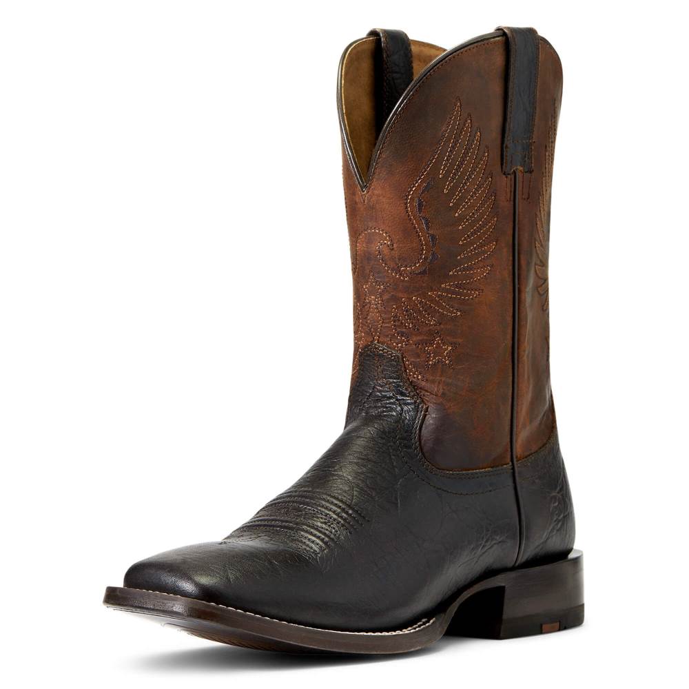 Ariat Circuit Eagle Western Boot - REAL BROWN - Click Image to Close