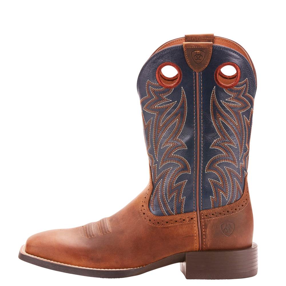 Ariat Sport Sidebet Western Boot - DISTRESSED BROWN