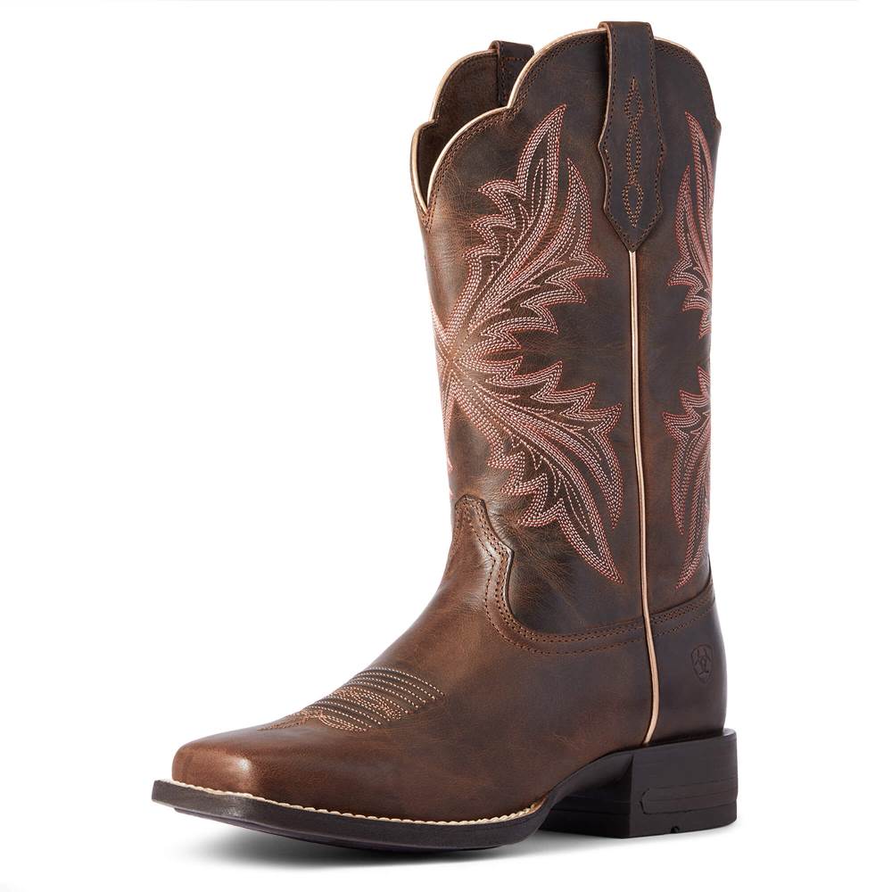 Ariat West Bound Western Boot - SASSY BROWN - Click Image to Close