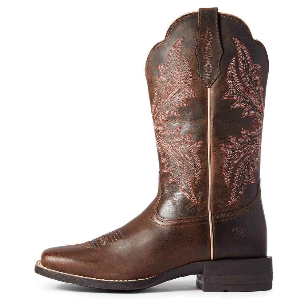 Ariat West Bound Western Boot - SASSY BROWN