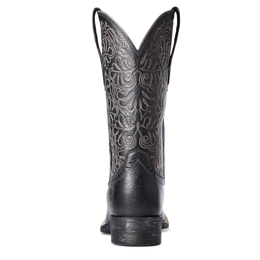 Ariat Round Up Remuda Western Boot - BLACK DEERTAN