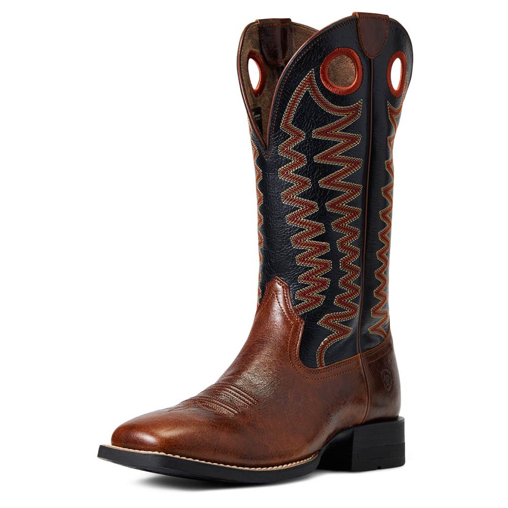 Ariat Sidepass Western Boot - BARREL BROWN - Click Image to Close