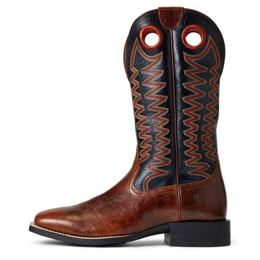 Ariat Sidepass Western Boot - BARREL BROWN