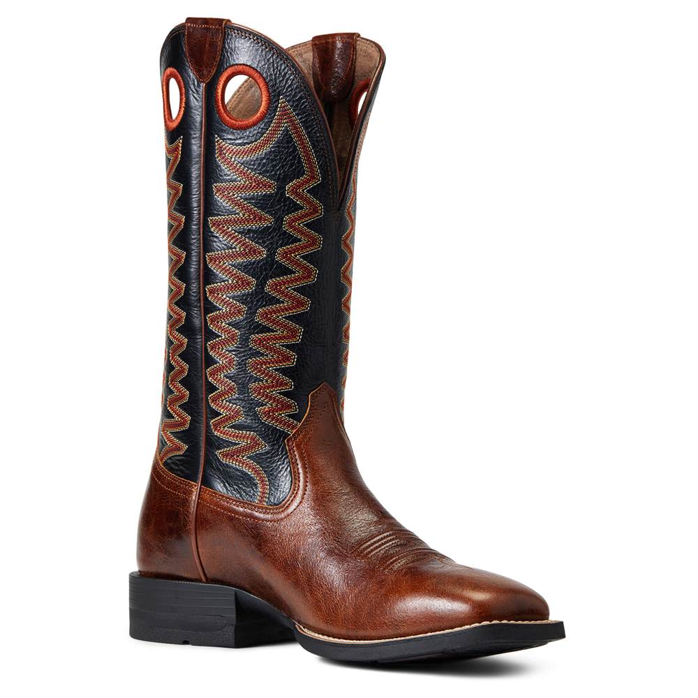 Ariat Sidepass Western Boot - BARREL BROWN