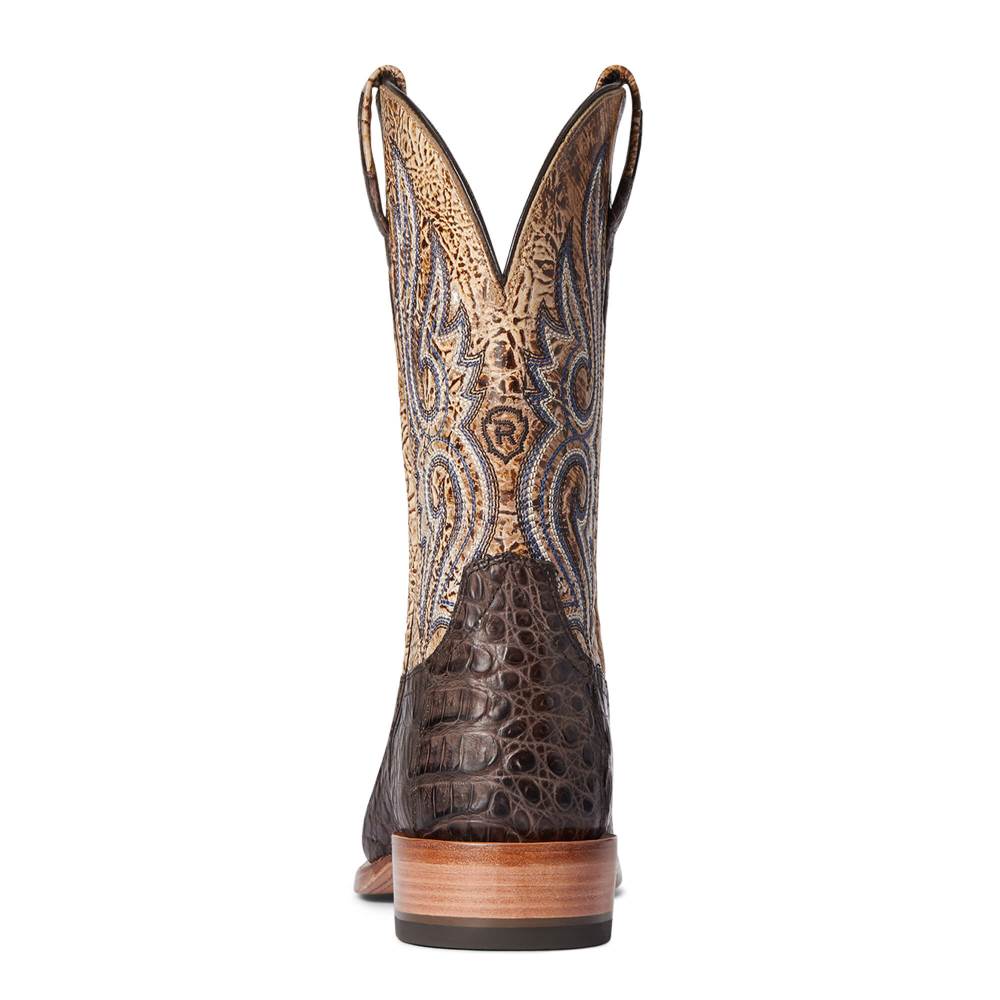 Ariat Relentless Denton Western Boot - CHOCOLATE CAIMAN BELLY