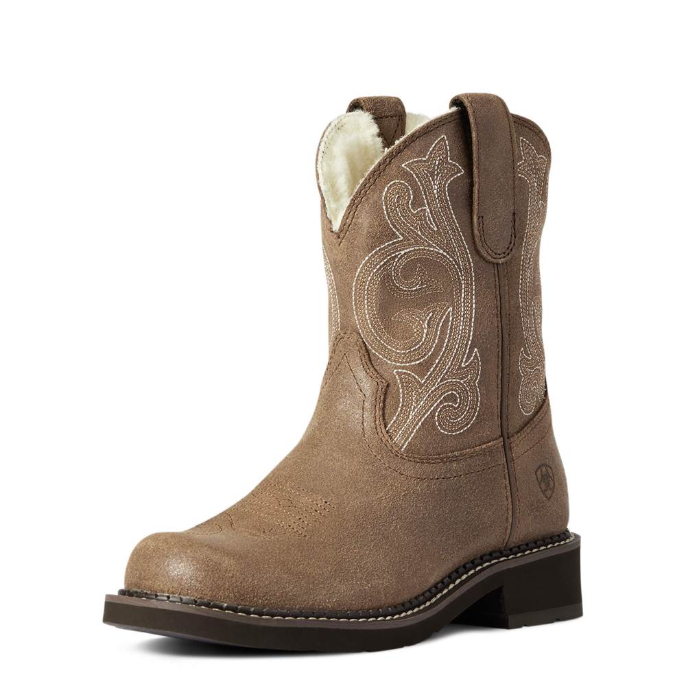 Ariat Fatbaby Cozy Western Boot - ASH BROWN - Click Image to Close