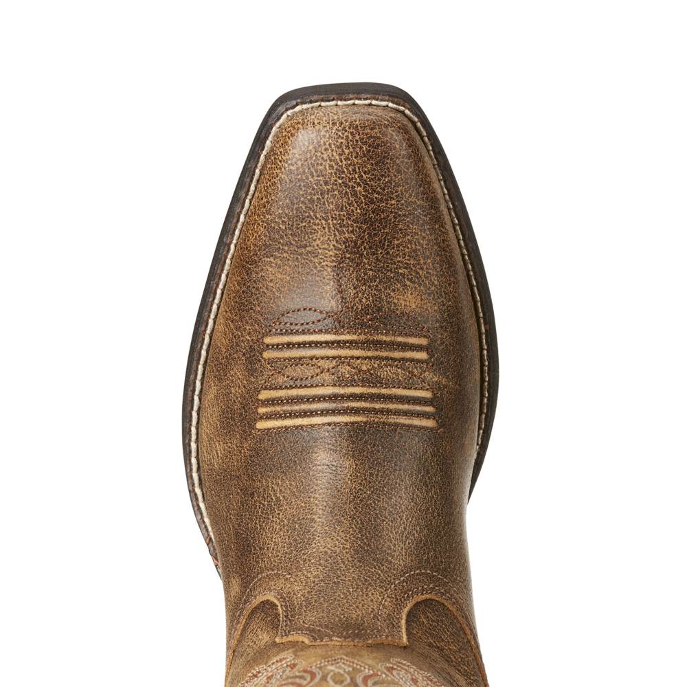 Ariat Round Up Square Toe Western Boot - VINTAGE BOMBER