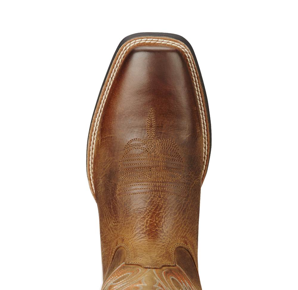 Ariat Sport Herdsman Western Boot - POWDER BROWN