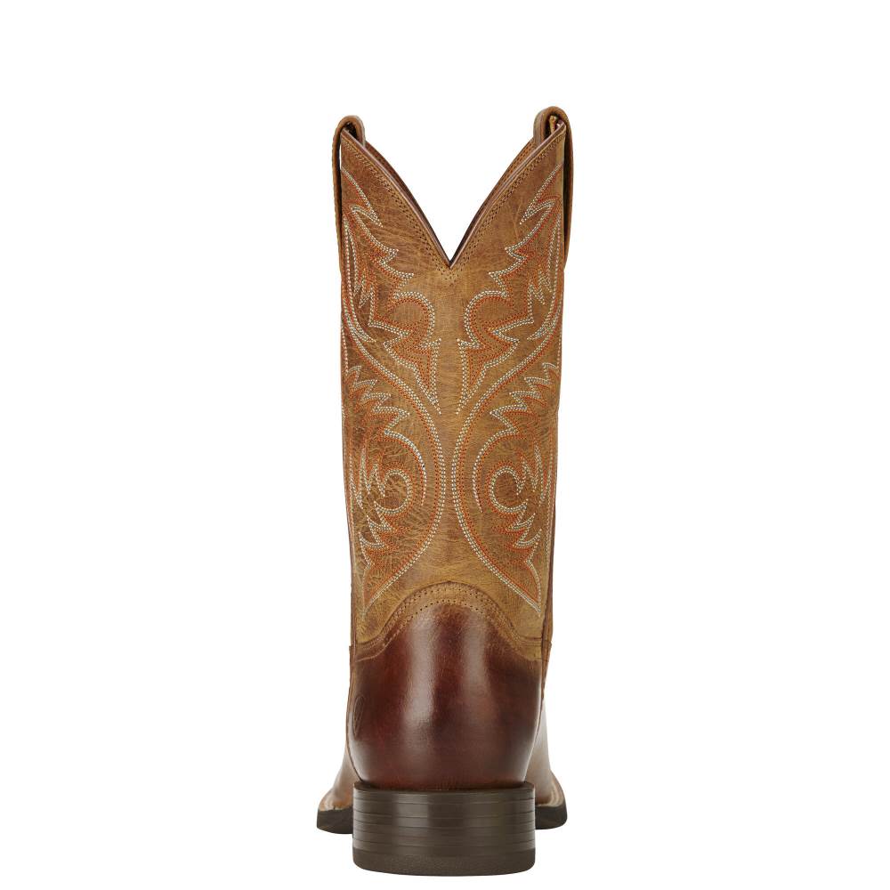 Ariat Sport Herdsman Western Boot - POWDER BROWN