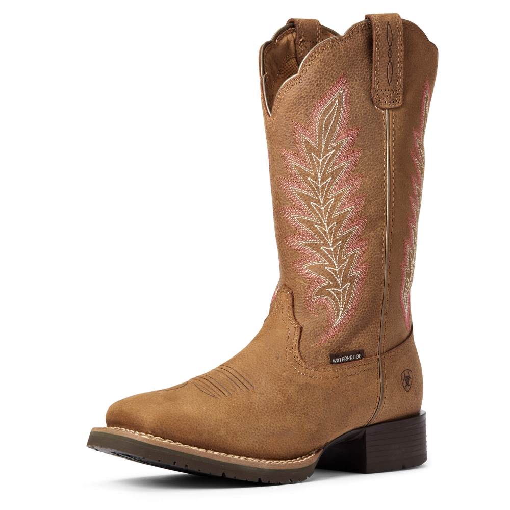 Ariat Hybrid Rancher Waterproof Western Boot - PEBBLED TAN - Click Image to Close