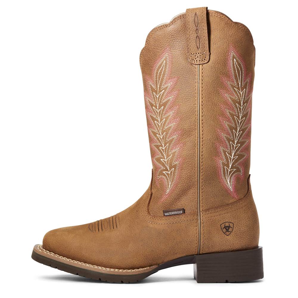 Ariat Hybrid Rancher Waterproof Western Boot - PEBBLED TAN