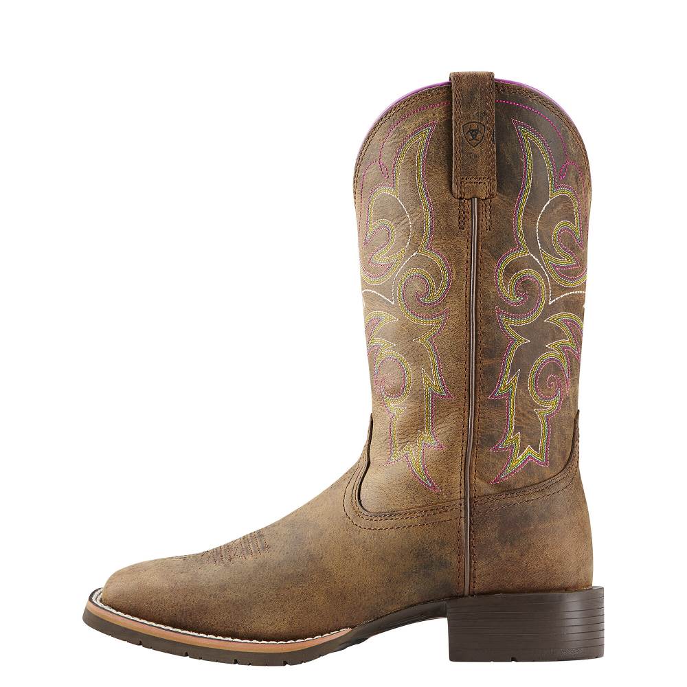 Ariat Hybrid Rancher Western Boot - DISTRESSED BROWN