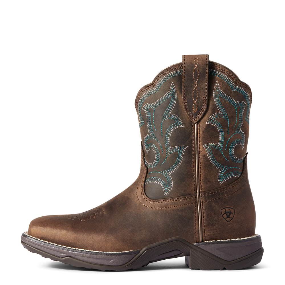 Ariat Anthem Shortie II Western Boot - DISTRESSED BROWN