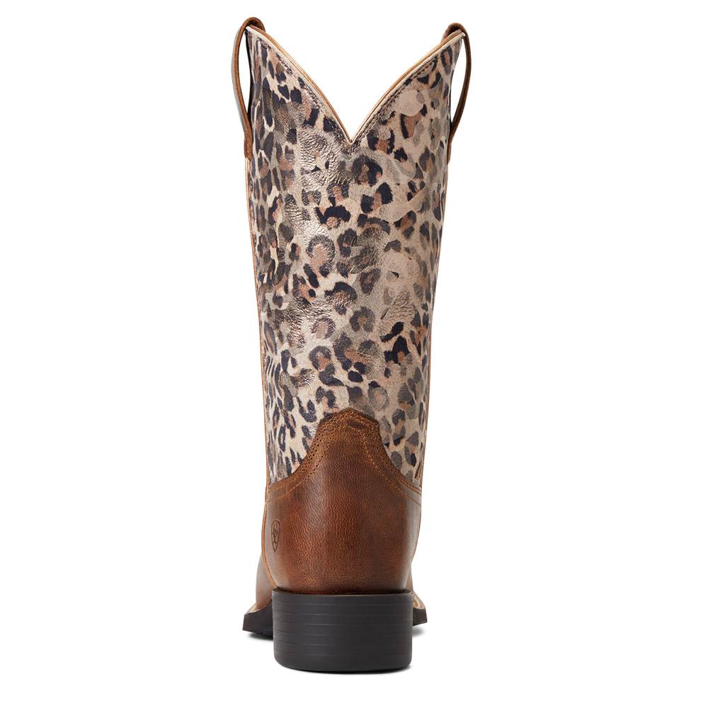 Ariat Round Up Wide Square Toe Western Boot - PEARL BROWN