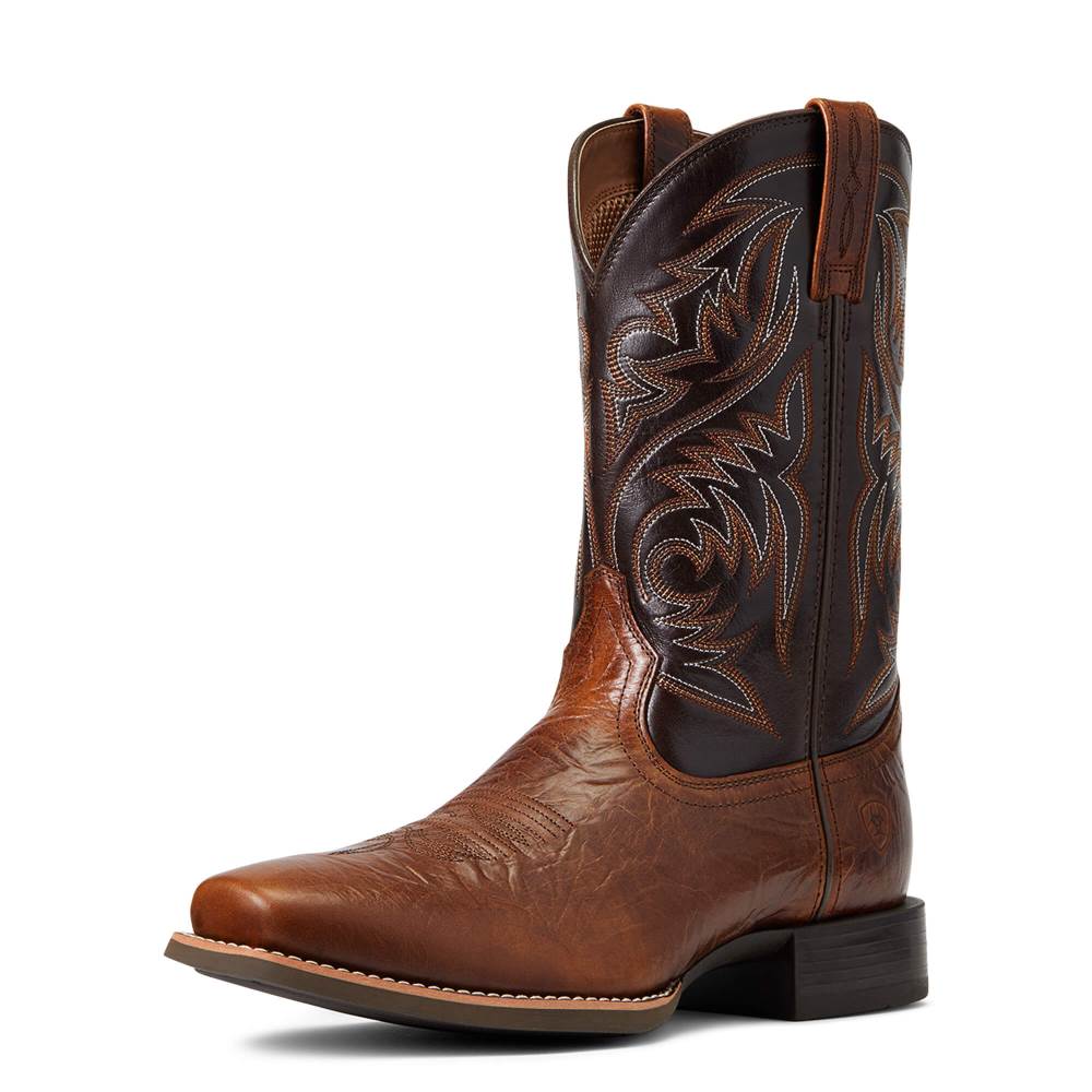 Ariat Sport Herdsman Western Boot - PEANUT BUTTER