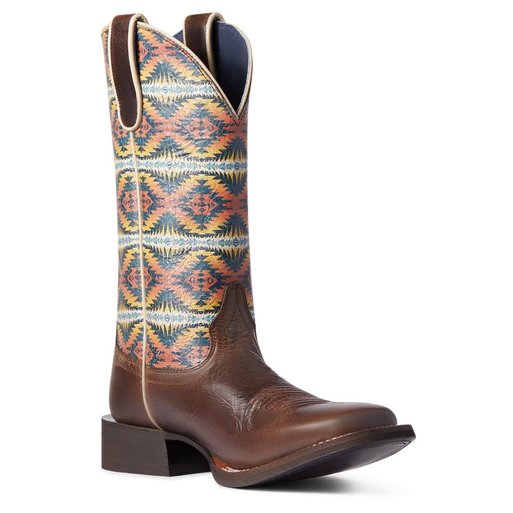 Ariat Pendleton Circuit Savanna Western Boot - CRACKLED CAFE