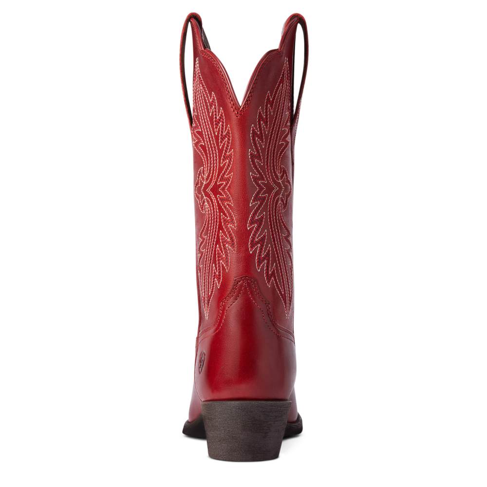 Ariat Heritage R Toe StretchFit Western Boot - ROSY RED