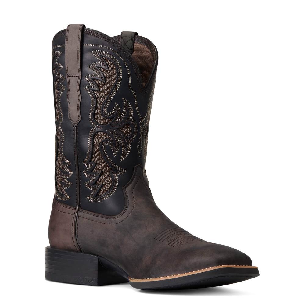 Ariat Sport Fresco VentTEK Western Boot - HERD BROWN