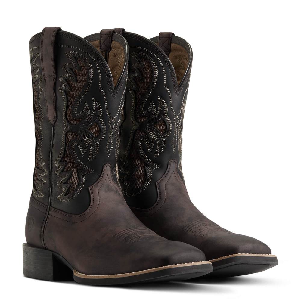 Ariat Sport Fresco VentTEK Western Boot - HERD BROWN