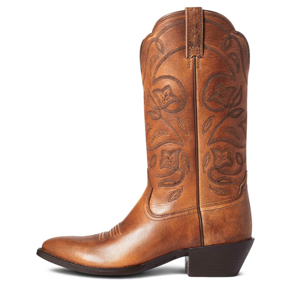 Ariat Heritage R Toe Western Boot - COPPER BROWN