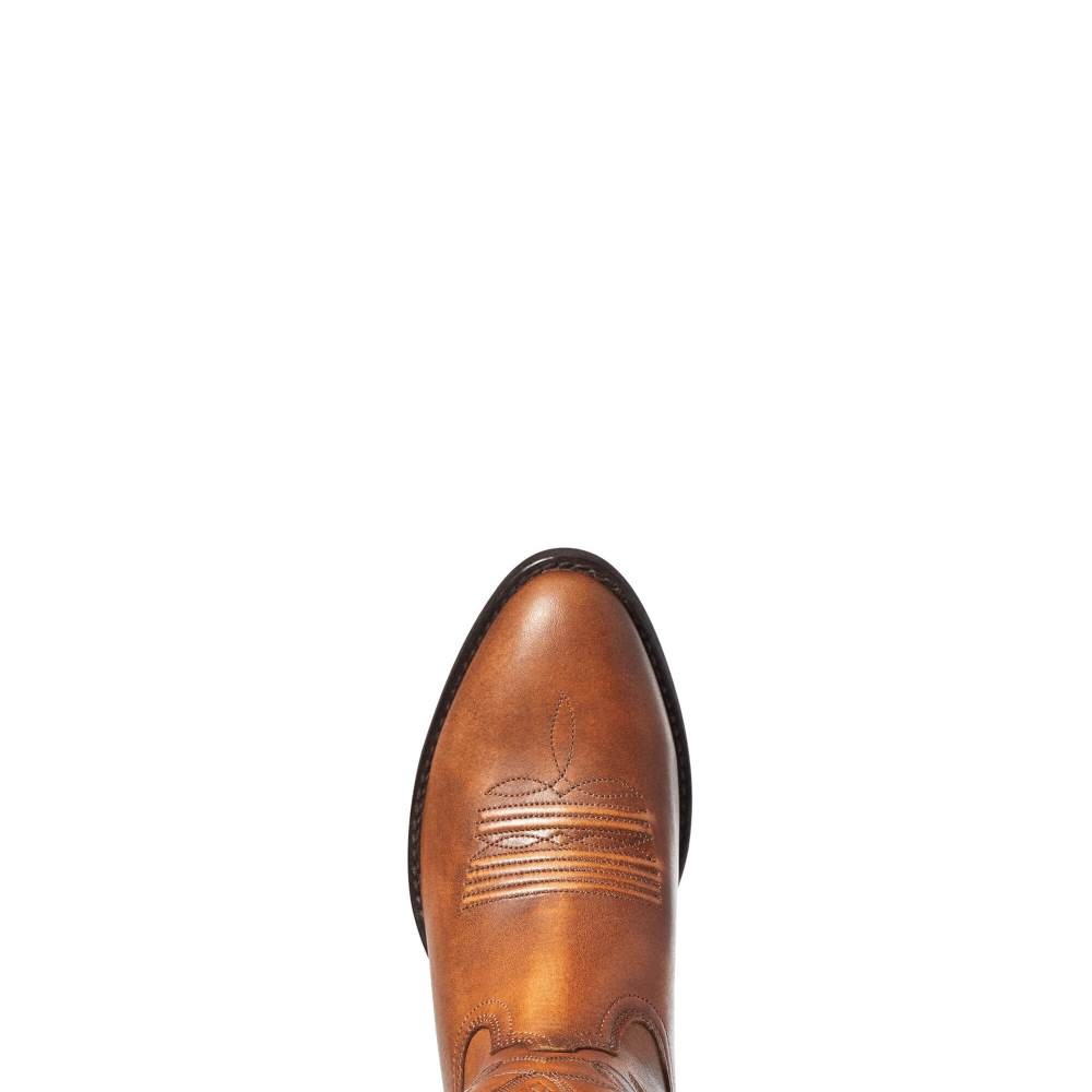 Ariat Heritage R Toe Western Boot - COPPER BROWN