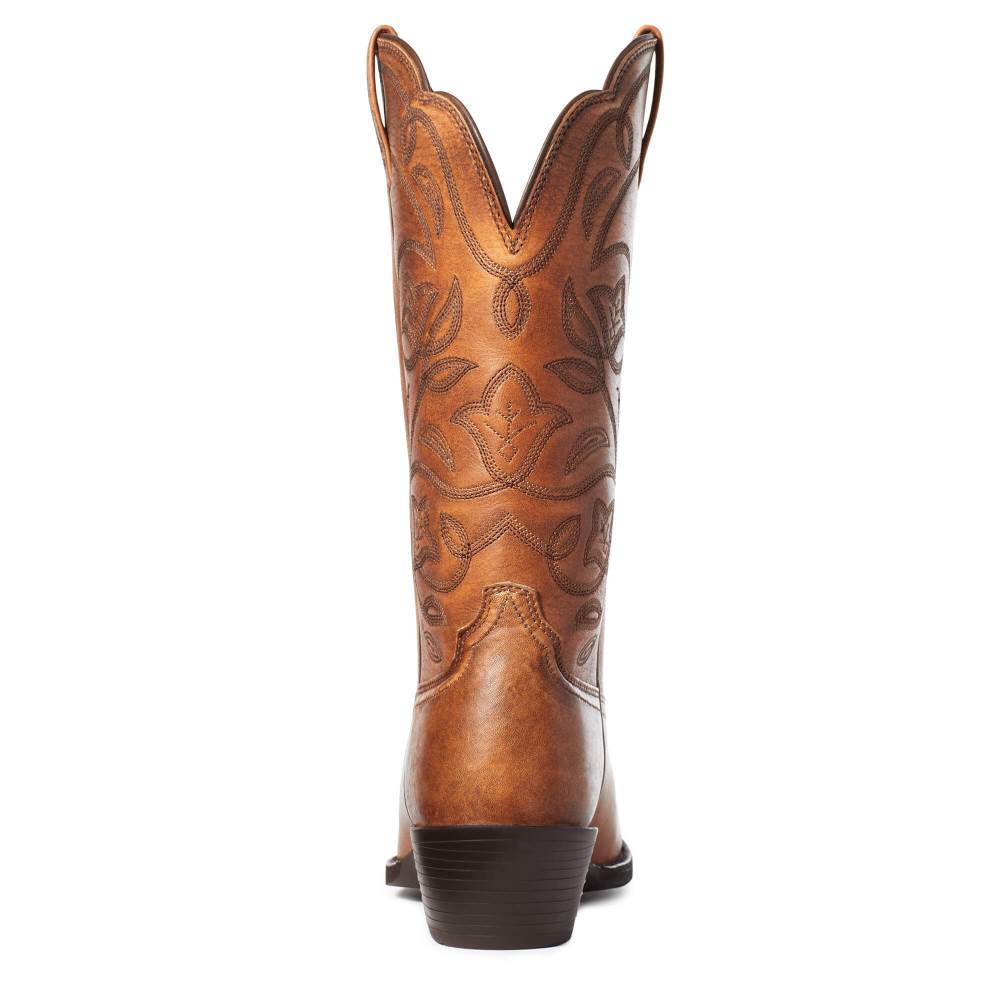 Ariat Heritage R Toe Western Boot - COPPER BROWN