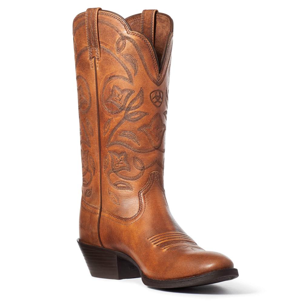 Ariat Heritage R Toe Western Boot - COPPER BROWN