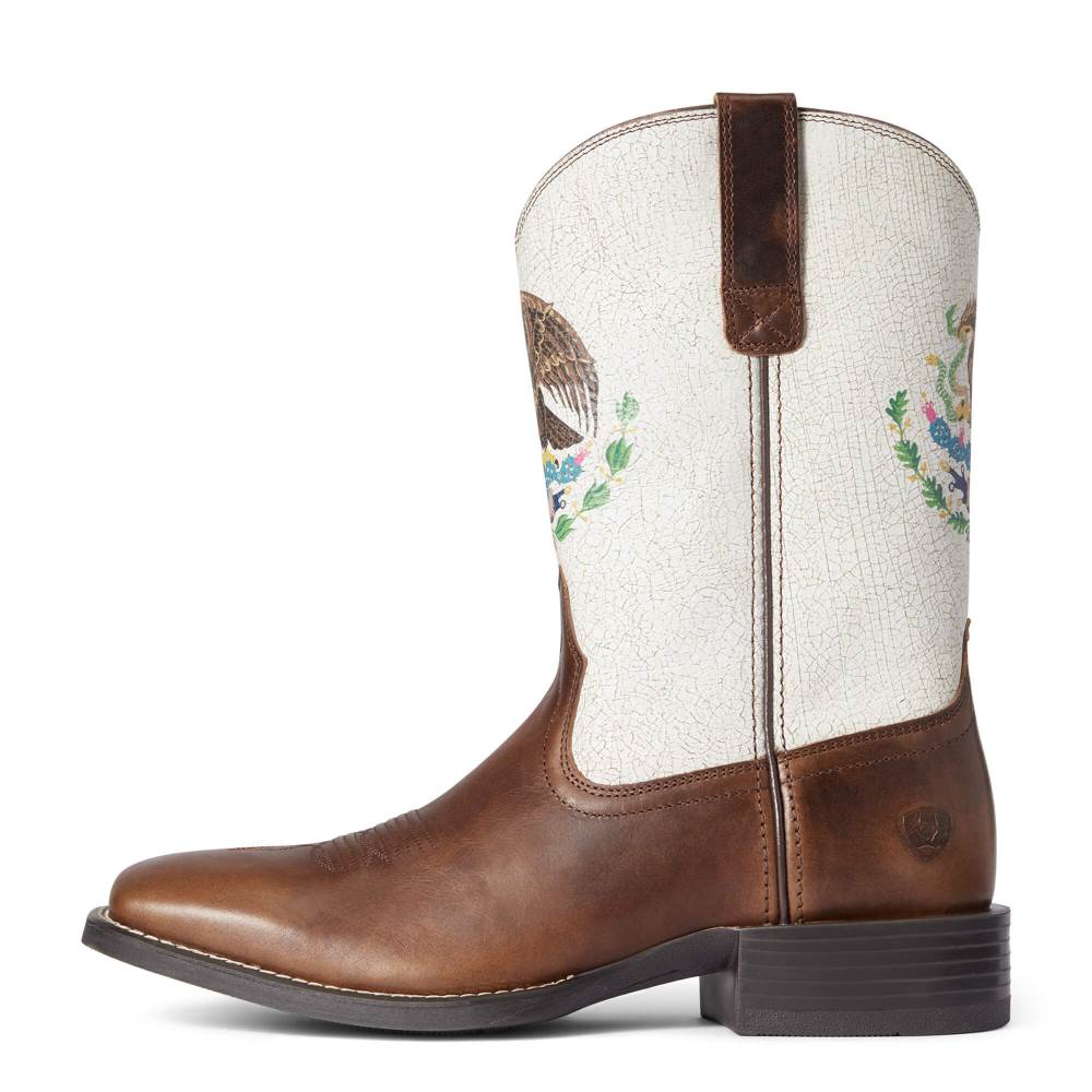 Ariat Sport Orgullo Mexicano Western Boot - CHOCOLATE