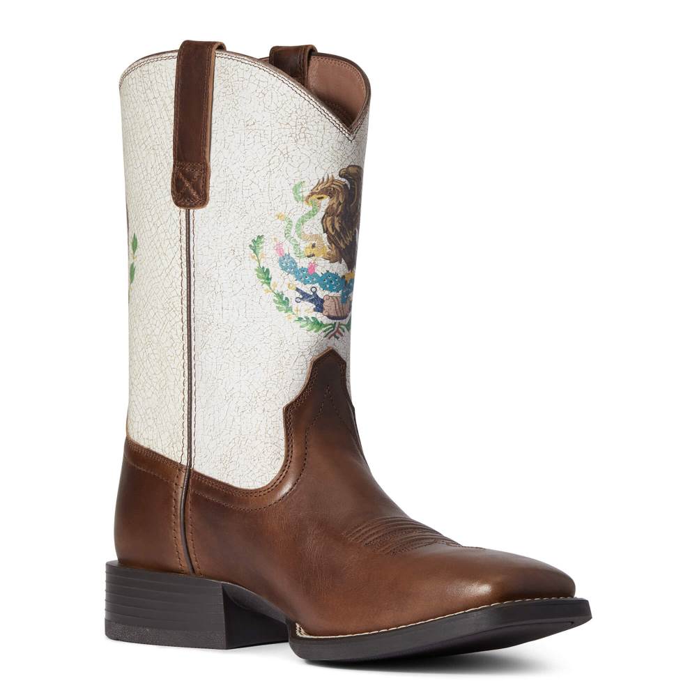 Ariat Sport Orgullo Mexicano Western Boot - CHOCOLATE