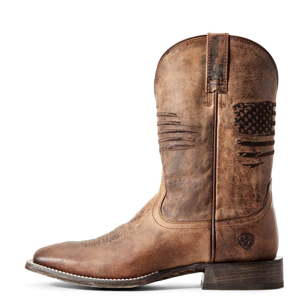 Ariat Circuit Patriot Western Boot - WEATHERED TAN