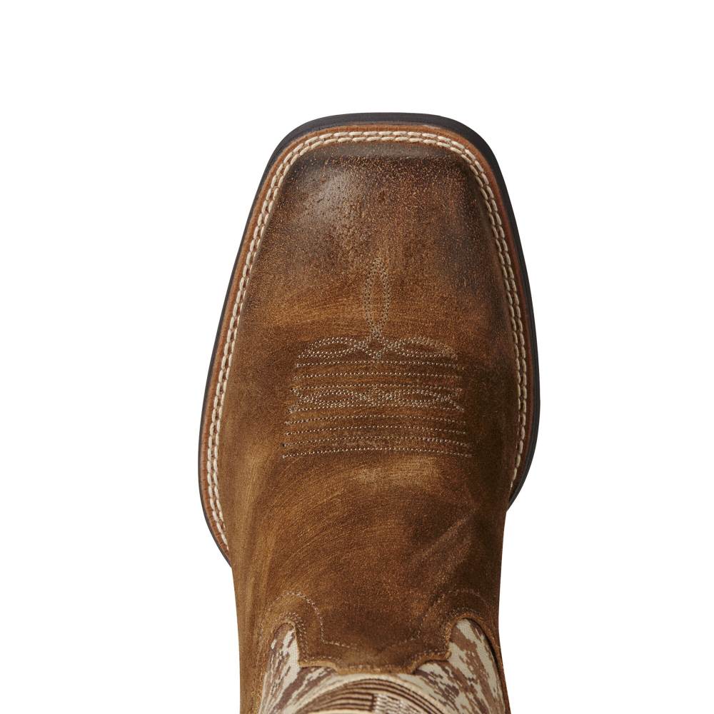 Ariat Sport Patriot Western Boot - ANTIQUE MOCHA SUEDE