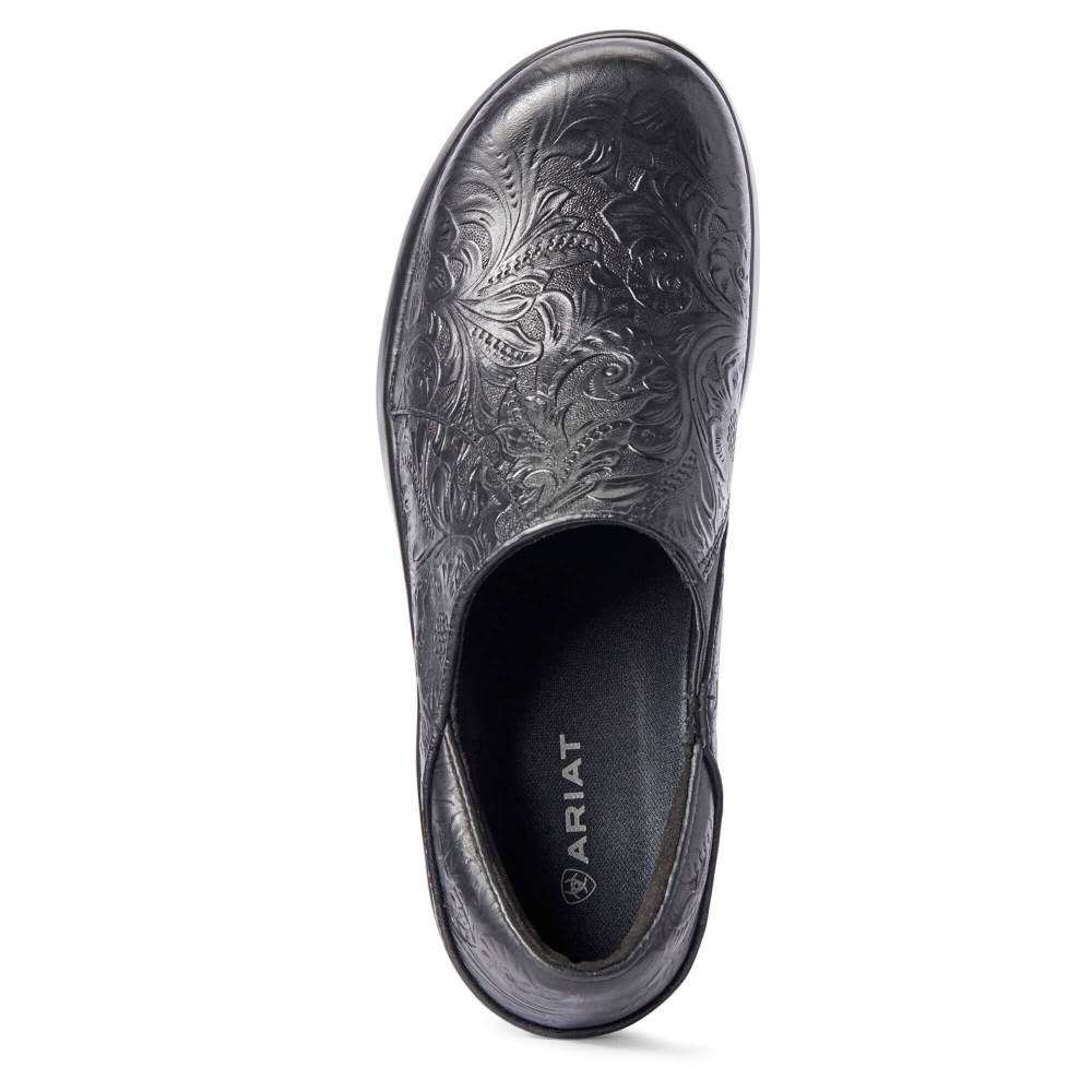 Ariat Hera Expert Clog - TOOLED BLACK