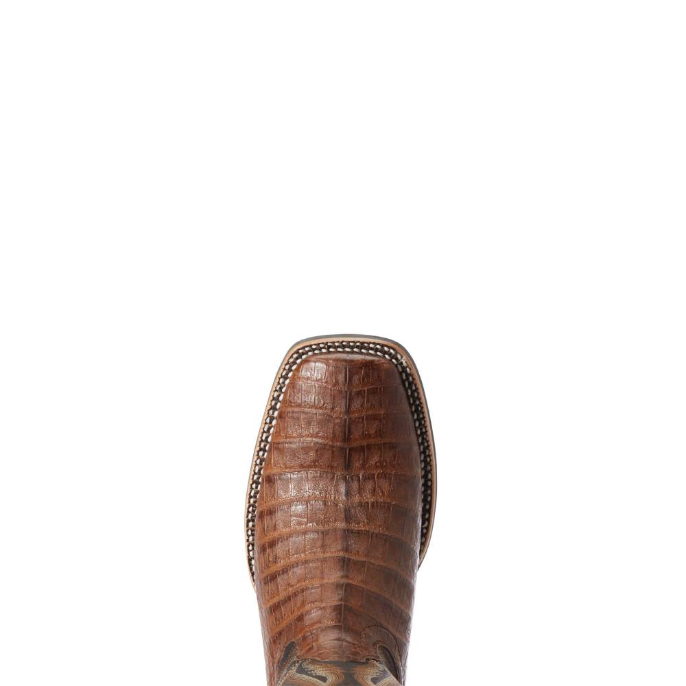 Ariat Double Down Western Boot - CARAMEL CAIMAN BELLY