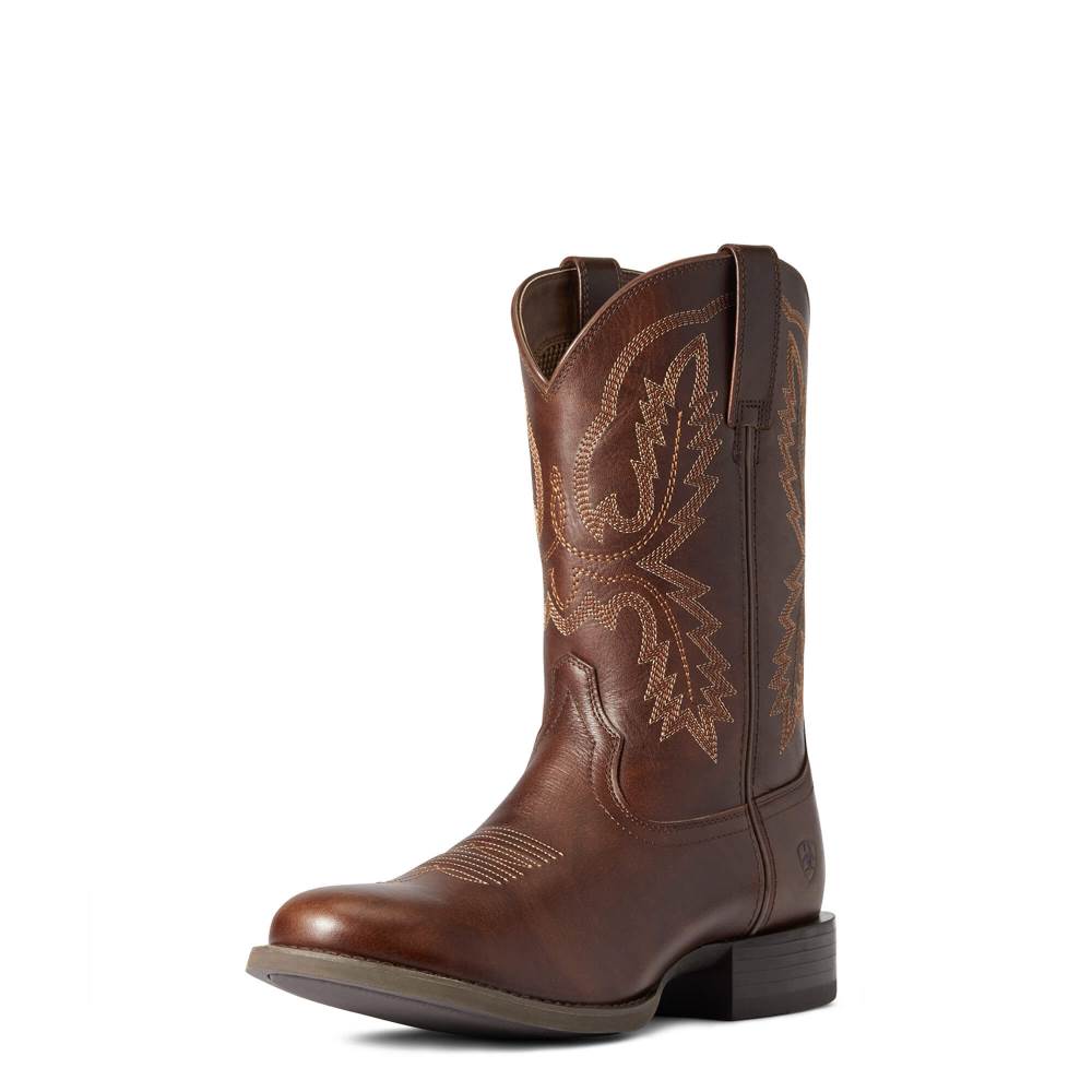 Ariat Sport Stratten Western Boot - HILLSIDE BROWN