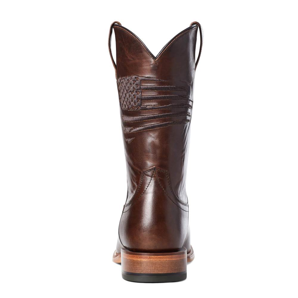 Ariat Circuit Patriot Square Toe Western Boot - BAR TOP BROWN