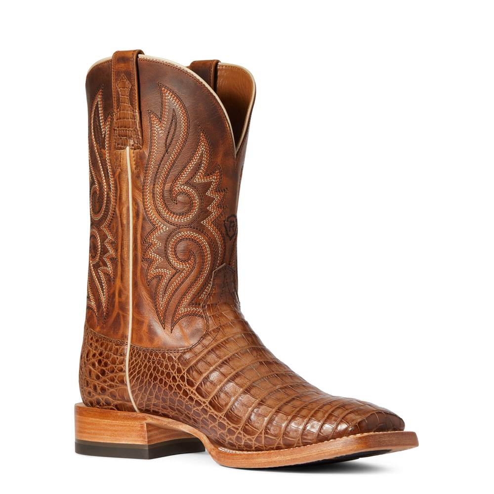 Ariat Relentless Denton Western Boot - NATURAL CAIMAN BELLY