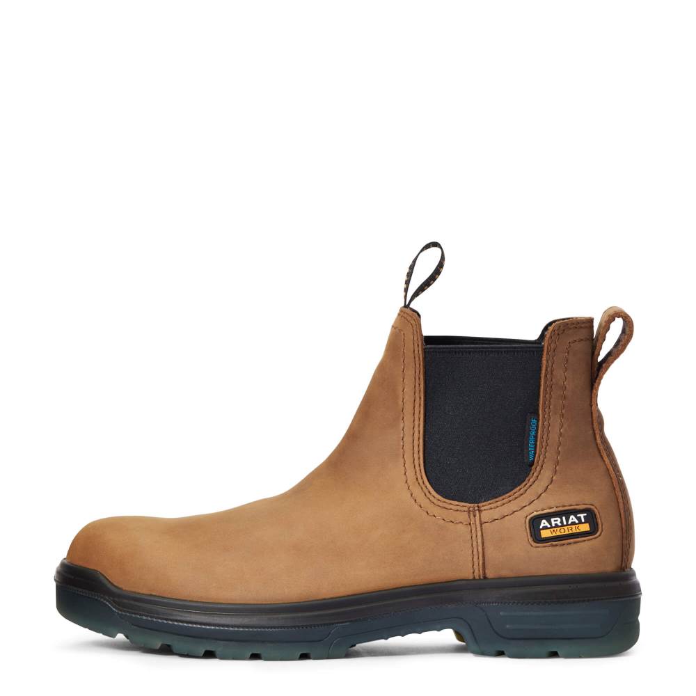 Ariat Turbo Chelsea Waterproof Work Boot - AGED BARK