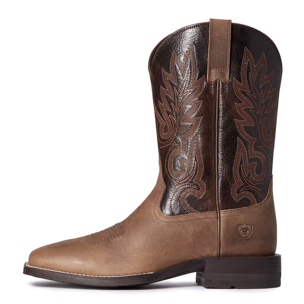 Ariat Layton Western Boot - AUTHENTIC BROWN