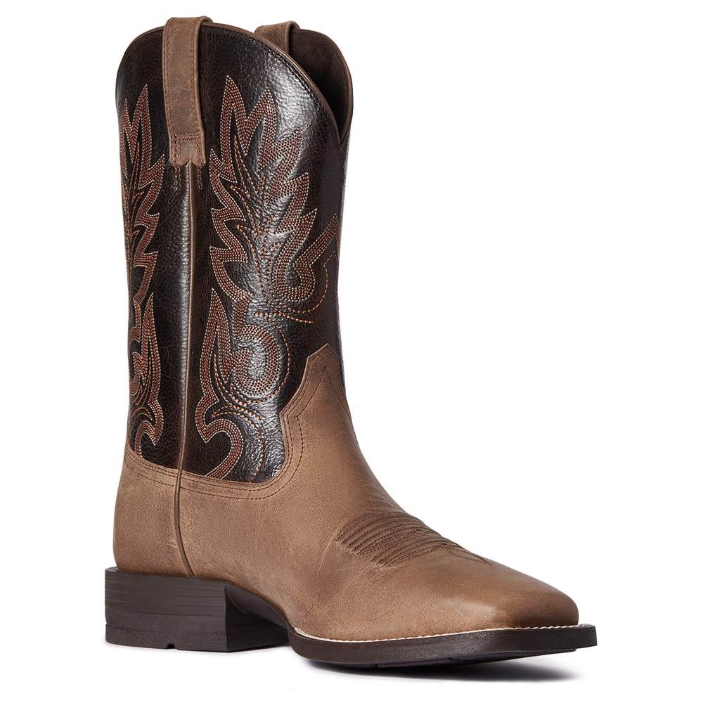 Ariat Layton Western Boot - AUTHENTIC BROWN