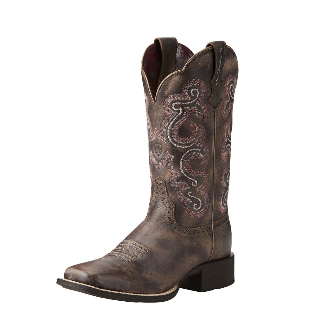 Ariat Quickdraw Western Boot - TACK ROOM CHOCOLATE - Click Image to Close