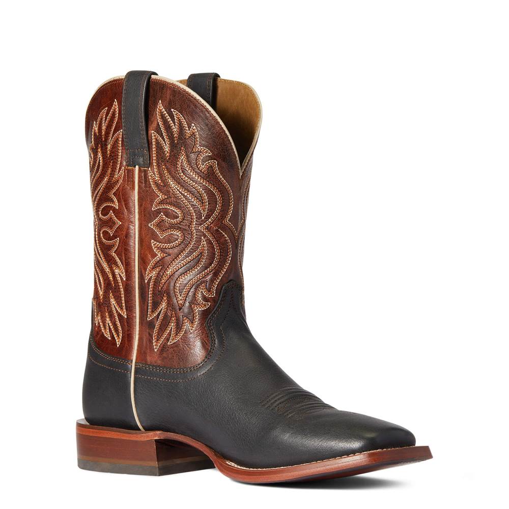 Ariat Circuit Greeley Western Boot - BAKED BLACK